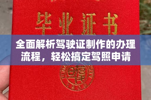 定边全面解析驾驶证制作的办理流程，轻松搞定驾照申请