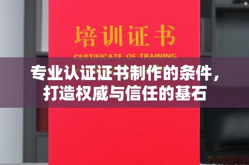 定边专业认证证书制作的条件，打造权威与信任的基石