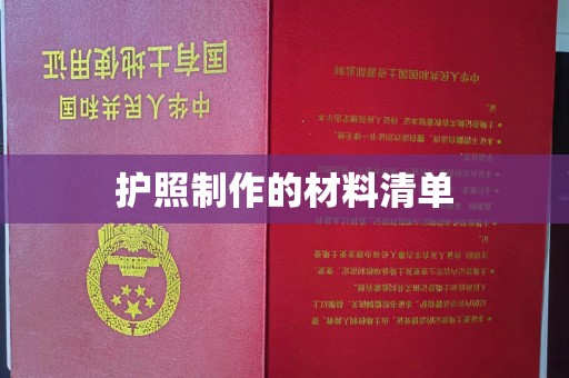 定边护照制作的材料清单