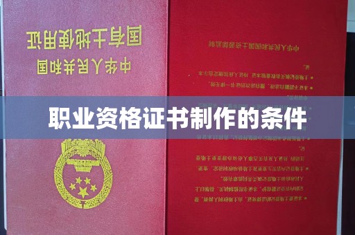 定边职业资格证书制作的条件